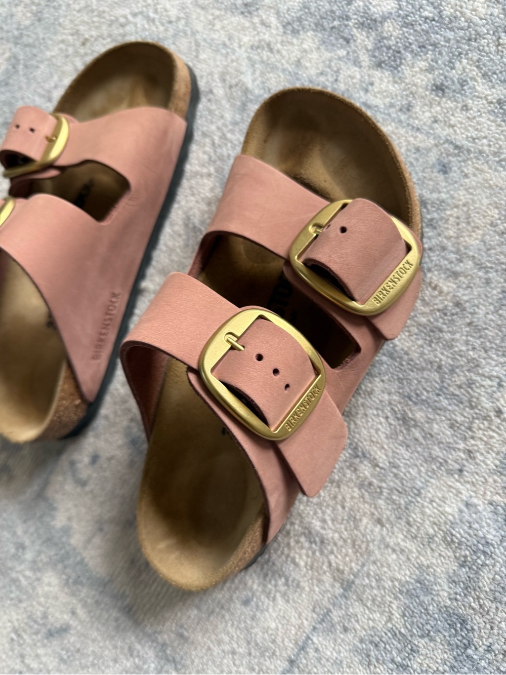 Birkenstock Arizona Big Buckle Sandals - Old Rose - Pink with Gold Buckles 35 - Picture 3 of 8